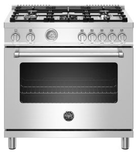 Bertazzoni Master Series 36 Stainless Steel Freestanding Gas Range MAST365GASXE