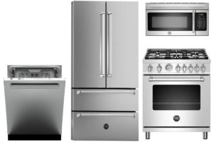 Bertazzoni 4-Piece Stainless Steel Kitchen Appliance Package