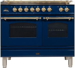 2. Ilve Nostalgie UPDN100FDMPBL Freestanding Dual Fuel Range Blue, UPDN100FDMPBL Dual Fuel Range