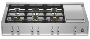 Bertazzoni 48 Professional Series Stainless Steel Gas Cooktop CB486G00X