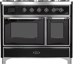 3. Ilve Majestic II UMD10FDNS3BKC Freestanding Dual Fuel Range Black, UMD10FDNS3BKC Front CD