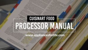 Cuisinart food processor manual