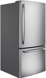 GE ENERGY STAR 24.8 Cu Ft Stainless Steel Bottom Freezer Refrigerator - GDE25ESKSS