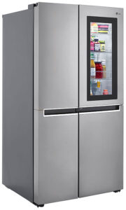 LG 27 Cu. Ft. Fingerprint Resistant Platinum Silver Side-By-Side Refrigerator With InstaView Door-In-Door - LRSES2706V