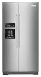 KitchenAid 22.6 Cu. Ft. PrintShield Stainless Steel Counter-Depth Side-By-Side Refrigerator - KRSC703HPS