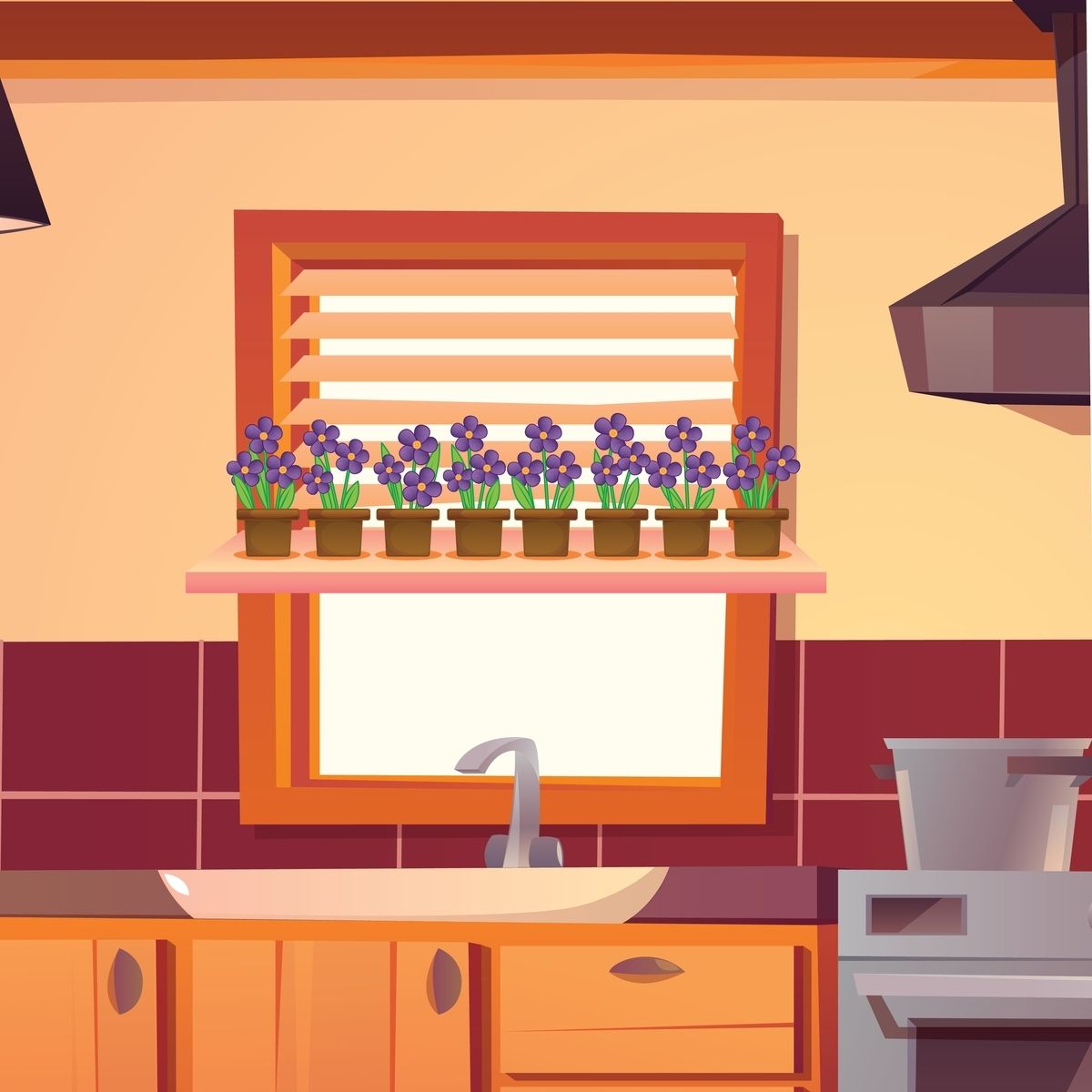 Kitchen Window Plant Perch