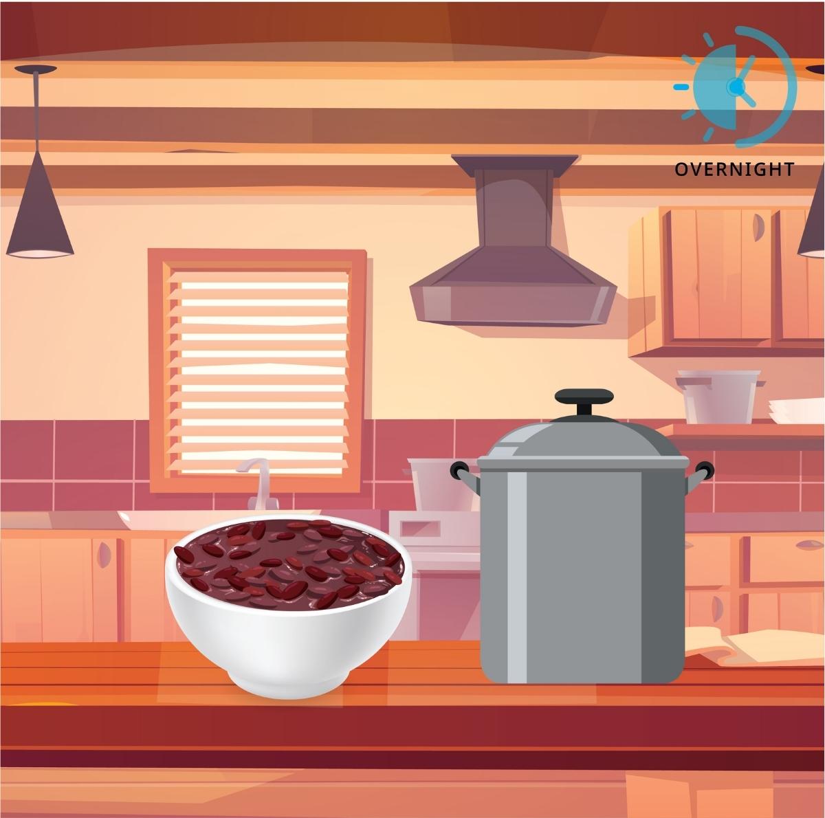 If you want to soak your beans overnight for softness, you can do that using your pressure cooker.