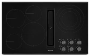 JennAir 36 inch Black Floating Glass JX3 Electric Downdraft Cooktop - JED3536GB