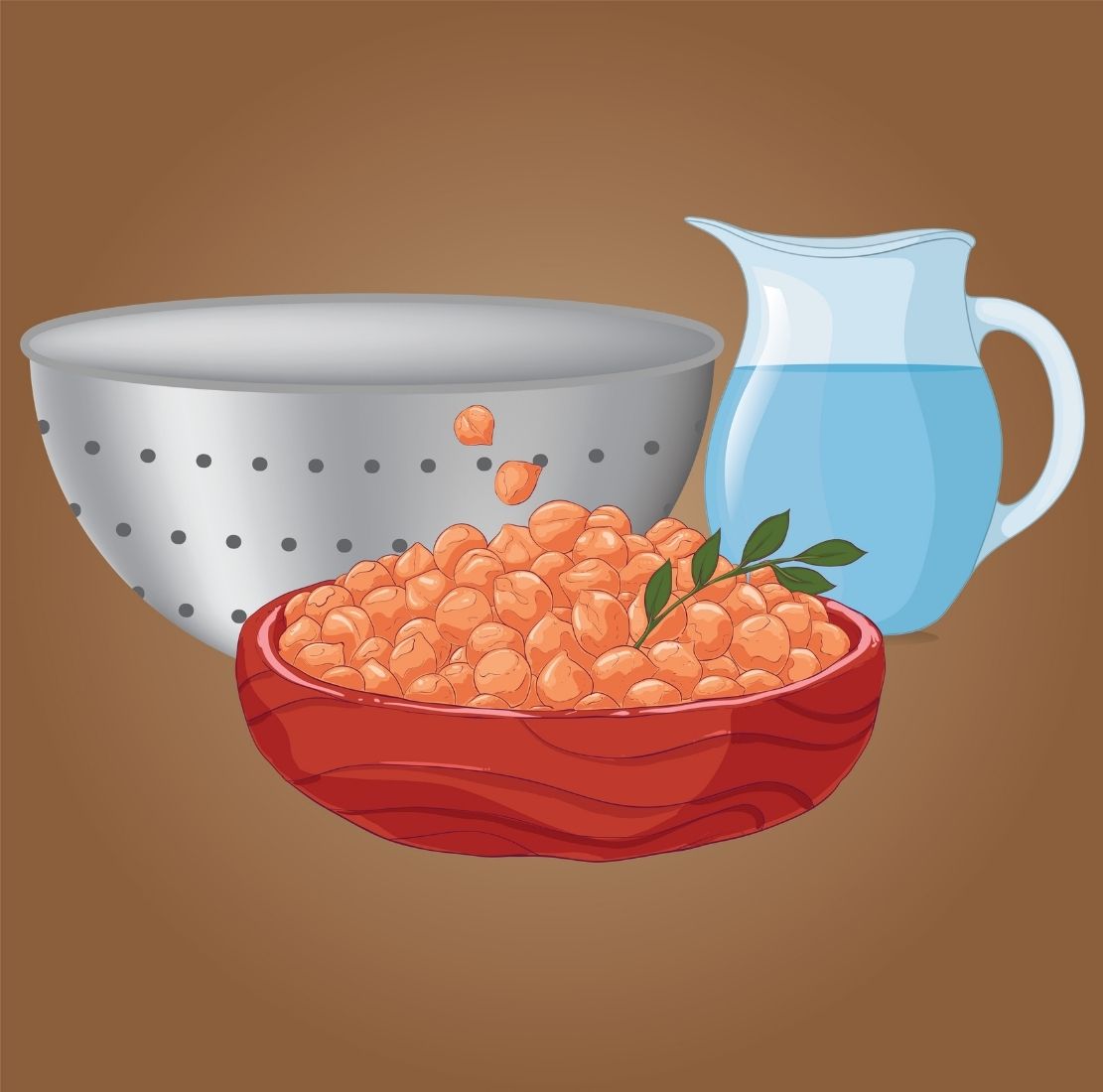 chickpeas have been properly soaked. rinse them again with clean water