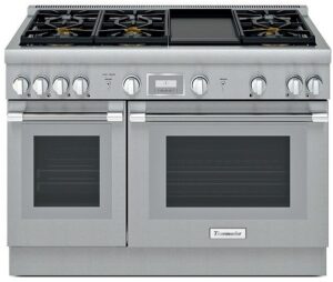 Thermador Professional Series 48 inch Stainless Steel Gas Pro Harmony Range With Griddle - PRG486WDH