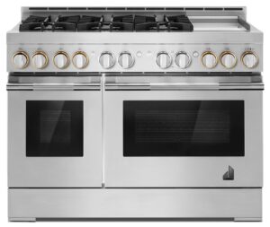 JennAir RISE 48 inch Stainless Steel Gas Professional-Style Range With Chrome-Infused Griddle - JGRP548HL (1)