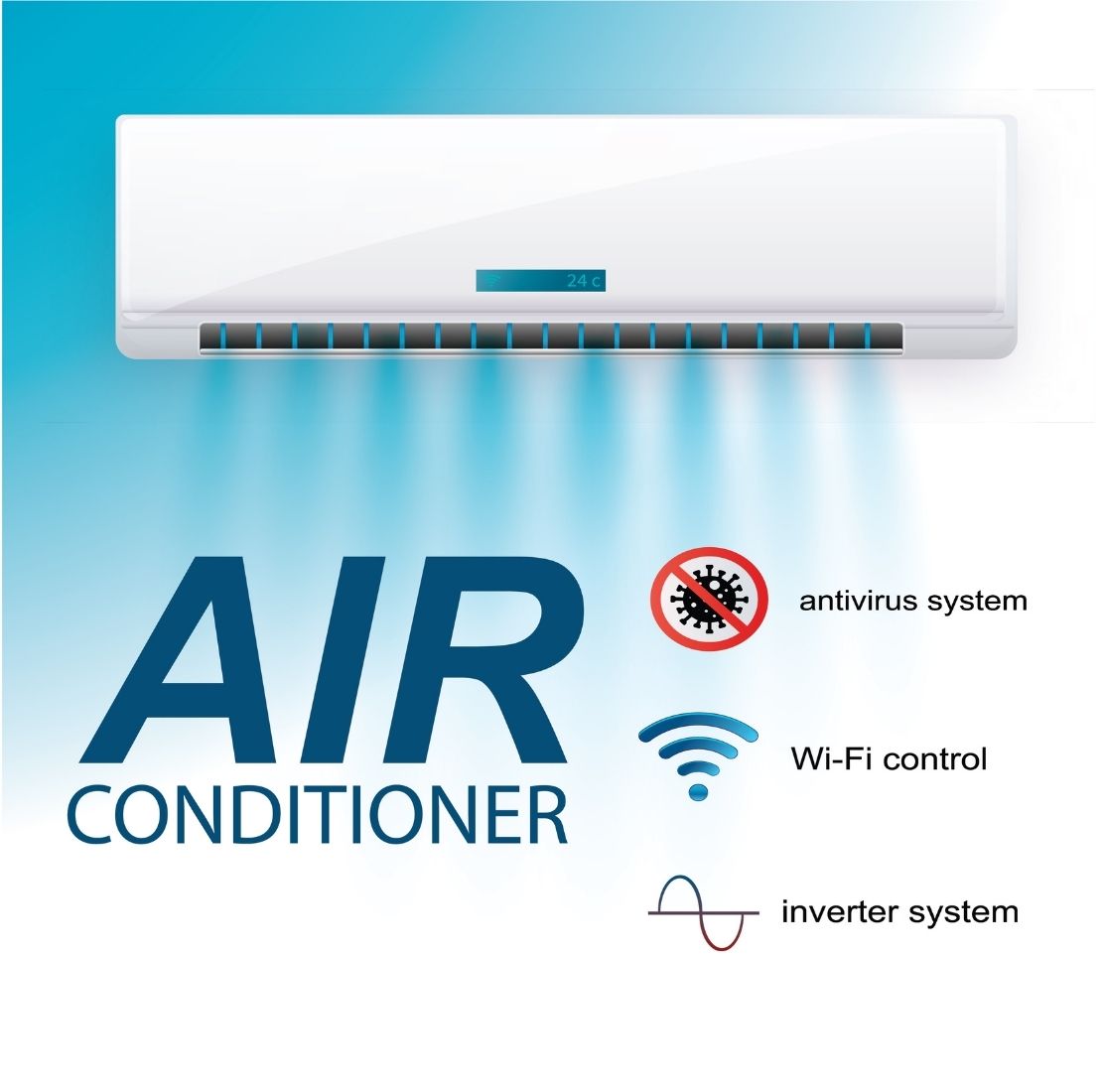 SPECIAL FEATURES through-the-wall air condition