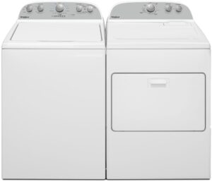 Whirlpool WTW4955HW 27-inch Top Load Washer with Front Load Electric Dryer Laundry Pair