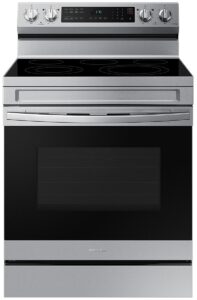 Samsung 6.3 Cu. Ft. Fingerprint Resistant Stainless Steel Smart Freestanding Electric Range With No-Preheat Air Fry & Convection